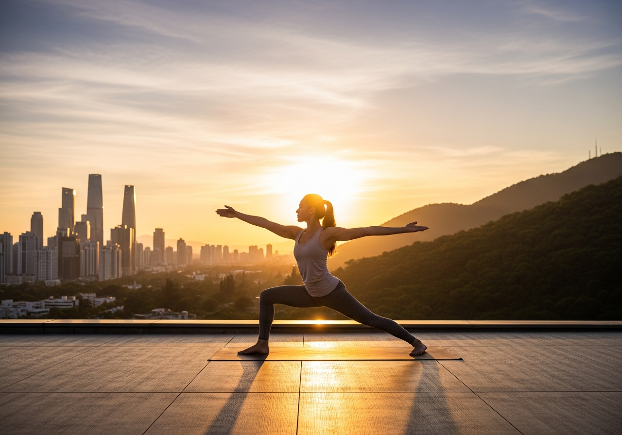 Поза воина — хатха йога